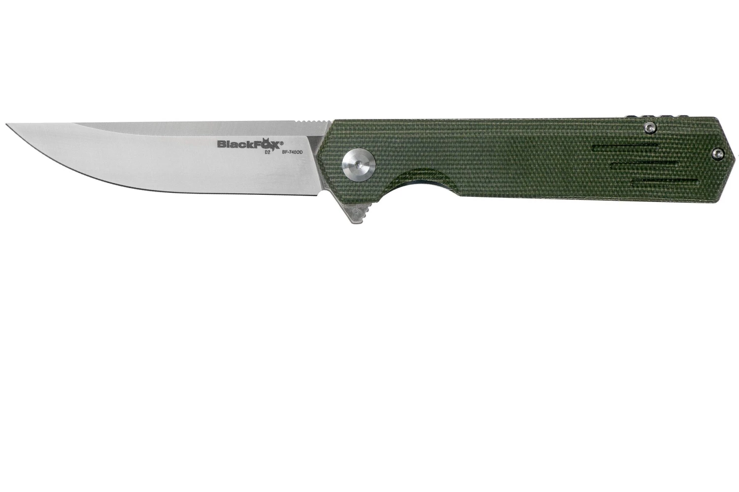Fox Revolver Black Fox BF-740OD Green Canvas Micarta Couteau De Poche 3 Fox Revolver Black Fox BF-740OD Green Canvas Micarta Couteau De Poche