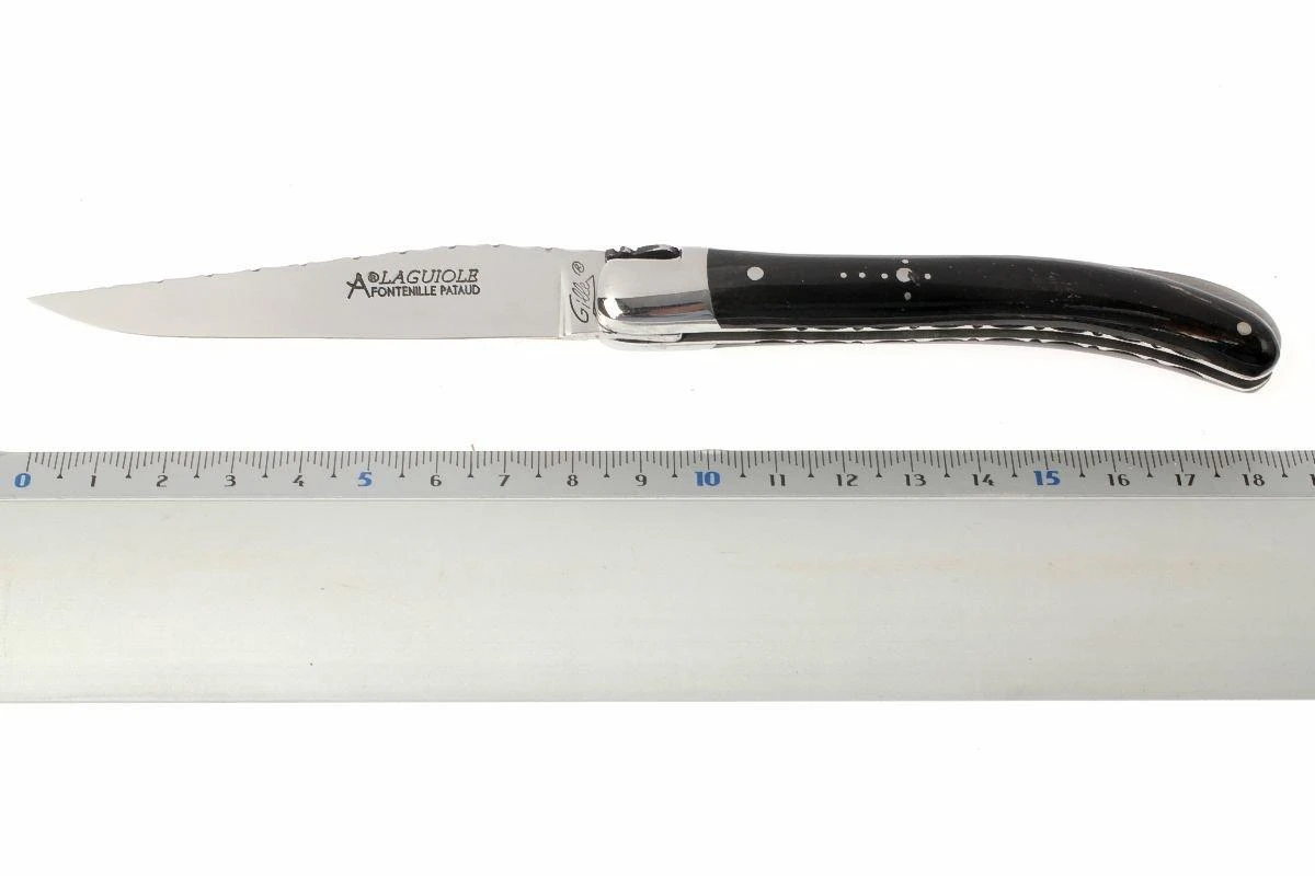 Fontenille Pataud « Le Pocket » Guillochée, Corne De Buffle Noire FPL9PCNTG 7 Fontenille Pataud « Le Pocket » Guillochée, Corne De Buffle Noire FPL9PCNTG – Image 5