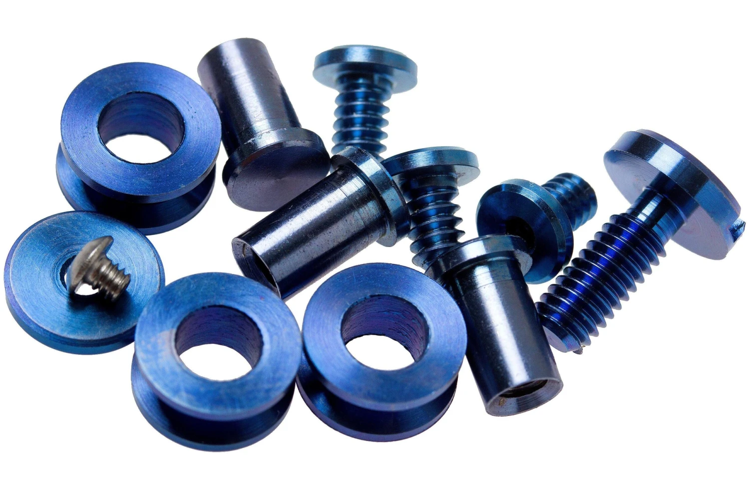 Rick Hinderer Complete Stonewash Blue Titanium Hardware Set, XM18 3,5” Skinny 3 Rick Hinderer Complete Stonewash Blue Titanium Hardware Set, XM18 3,5” Skinny