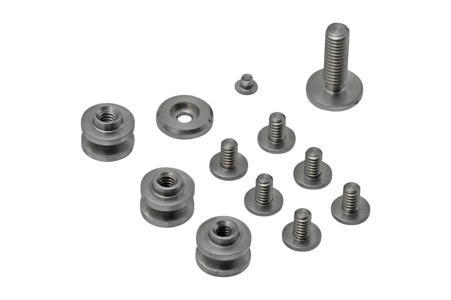 Rick Hinderer Complete Titanium Stonewashed Hardware Set, Eklipse 3.5", Set De Vis 3 Rick Hinderer Complete Titanium Stonewashed Hardware Set, Eklipse 3.5", Set De Vis