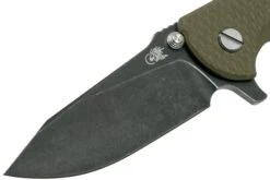 Rick Hinderer Jurassic Slicer Battle Black, OD Green G10 CPM 20CV Couteau De Poche -Victorinox Boutique HRK JU SL BBL OD 03 rick hinderer knives