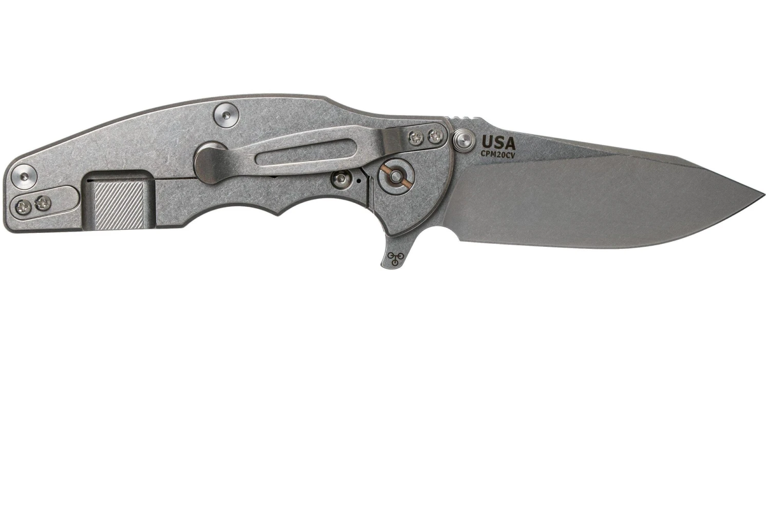 Rick Hinderer Jurassic Slicer Black G10 CPM 20CV Couteau De Poche 4 Rick Hinderer Jurassic Slicer Black G10 CPM 20CV Couteau De Poche – Image 2