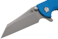 Rick Hinderer XM-18 3" Wharncliffe 20CV Acid Stonewash, Working Finish Blue G10, Couteau De Poche -Victorinox Boutique HRK XM18 3 WCWFB 03 hinderer