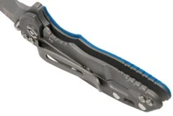 Rick Hinderer XM-18 3" Wharncliffe 20CV Acid Stonewash, Working Finish Blue G10, Couteau De Poche -Victorinox Boutique HRK XM18 3 WCWFB 05 hinderer