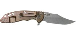 Rick Hinderer XM-18 3.5 Bowie 20CV Stonewash Bronze, Transparant G10 Couteau De Poche -Victorinox Boutique HRK XM18 35 BW SBRTG 02 rick hinderer knives