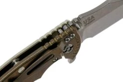 Rick Hinderer XM-18 3.5 Bowie 20CV Stonewash Bronze, Transparant G10 Couteau De Poche -Victorinox Boutique HRK XM18 35 BW SBRTG 06 rick hinderer knives