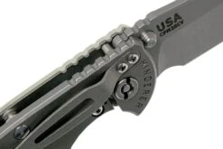 Rick Hinderer XM18 3,5” Non-Flipper Spearpoint Working Finish, Translucent Green G10 -Victorinox Boutique HRK XM18 35 NFWF TG 06 rick hinderer knives