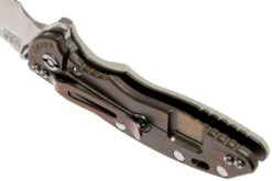 Rick Hinderer XM18 3.5” Recurve, CPM 20CV, Stonewash, Bronze, Translucent G10, Couteau De Poche -Victorinox Boutique HRK XM18 35 RCSR T 05 rick hinderer knives