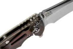 Rick Hinderer XM18 3.5” Recurve, CPM 20CV, Stonewash, Bronze, Translucent G10, Couteau De Poche -Victorinox Boutique HRK XM18 35 RCSR T 06 rick hinderer knives