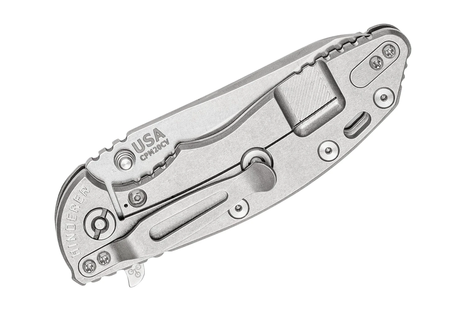 Rick Hinderer XM18 3.5" Skinny Sheepsfoot 20CV, Translucent Green G10 Couteau De Poche 5 Rick Hinderer XM18 3.5" Skinny Sheepsfoot 20CV, Translucent Green G10 Couteau De Poche – Image 3