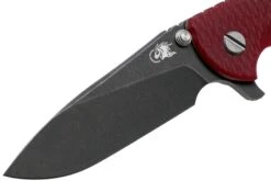 Rick Hinderer XM18 3,5” Slicer CPM 20CV Battle Black DLC, Red G10, Couteau De Poche -Victorinox Boutique HRK XM18 SL 35 BB RD 03 rick hinderer knives