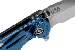 Rick Hinderer XM-18 3.5" Skinny Harpoon Spanto Stonewash, Blue-Black G10 Couteau De Poche -Victorinox Boutique HRK XM1835 SHP SB BK 06 rick hinderer knives