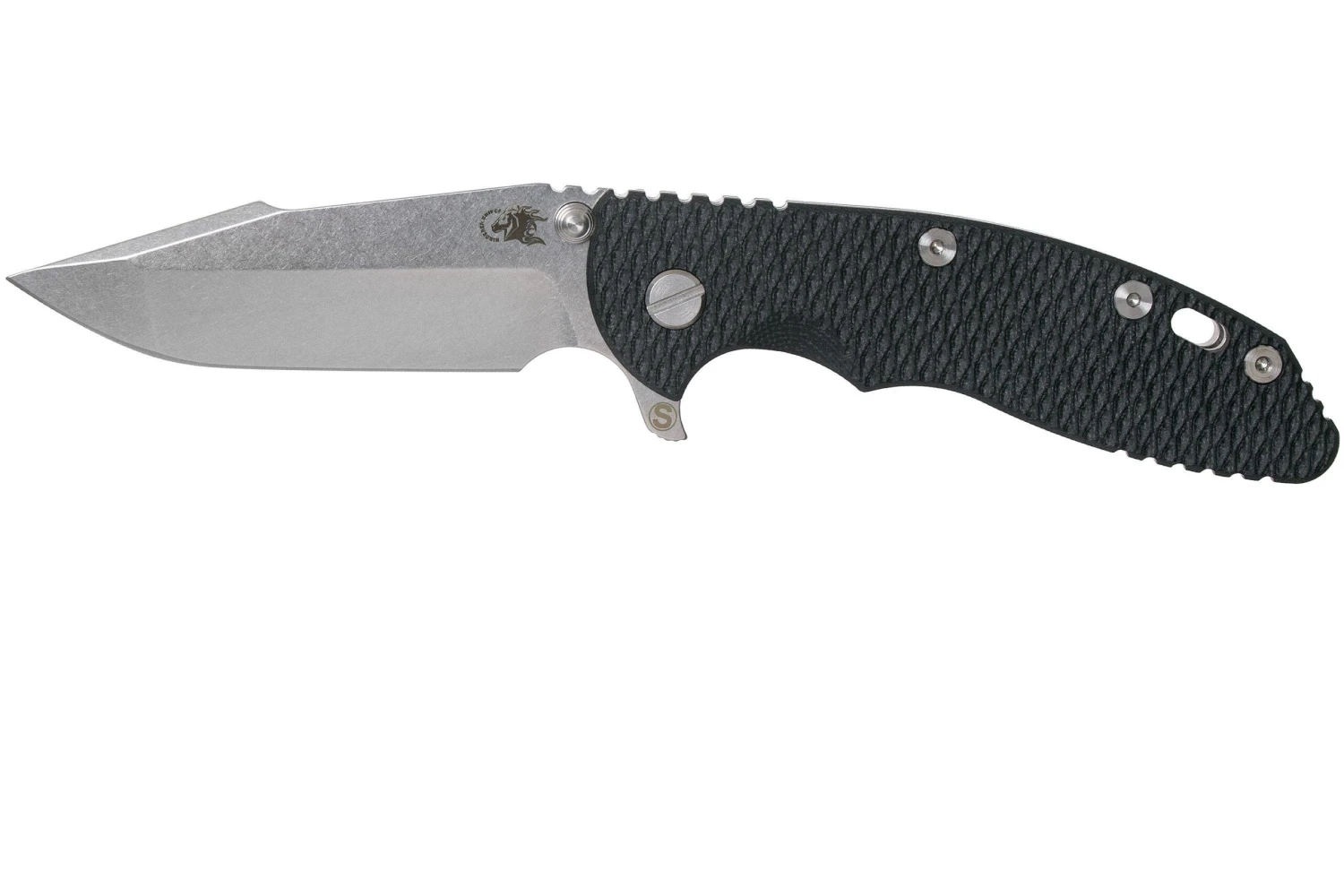 Rick Hinderer XM-18 3.5" Skinny Harpoon Spanto Stonewash, Black G10 Couteau De Poche 3 Rick Hinderer XM-18 3.5" Skinny Harpoon Spanto Stonewash, Black G10 Couteau De Poche