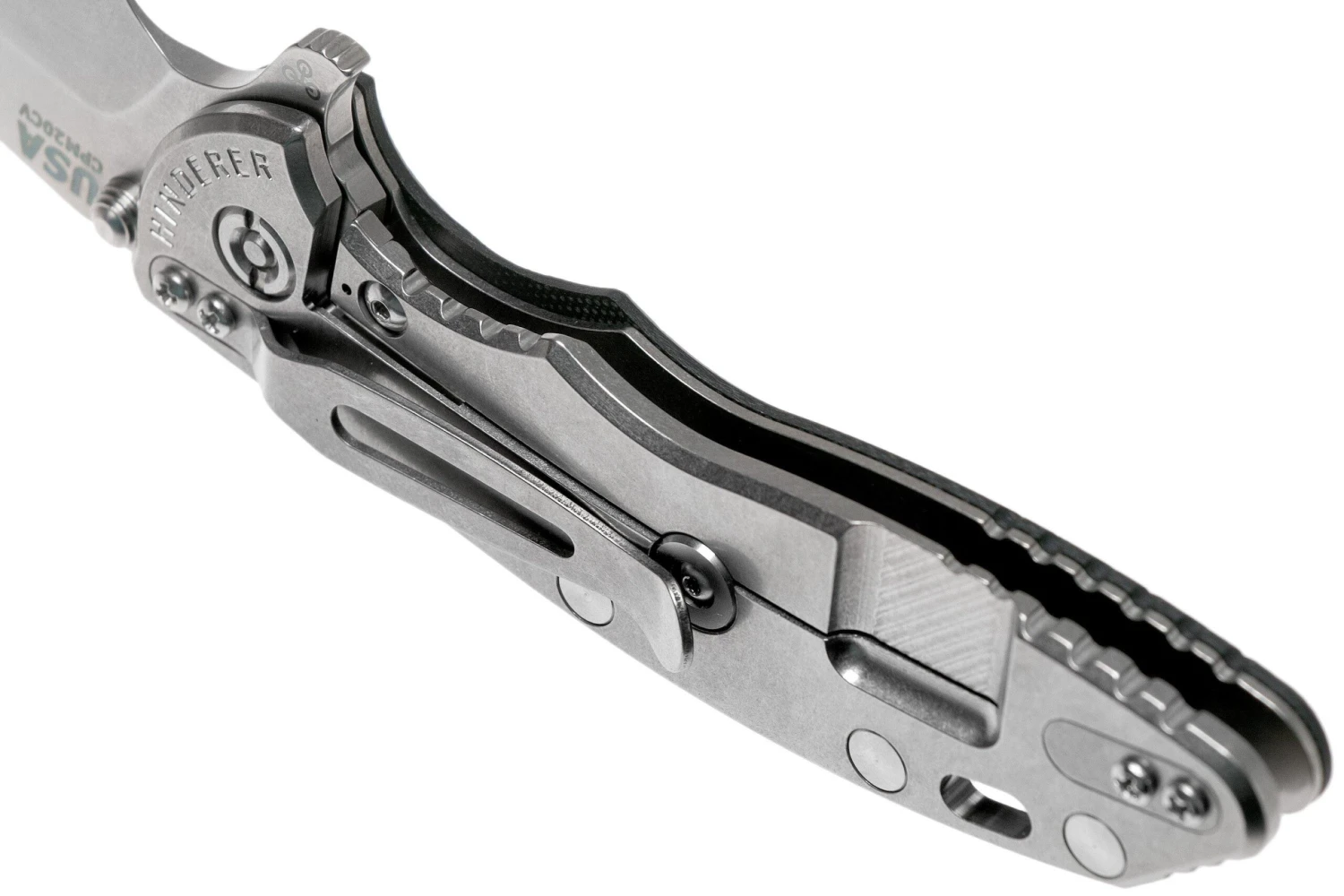 Rick Hinderer XM-18 3.5" Skinny Harpoon Spanto Stonewash, Black G10 Couteau De Poche 7 Rick Hinderer XM-18 3.5" Skinny Harpoon Spanto Stonewash, Black G10 Couteau De Poche – Image 5