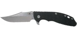 Rick Hinderer XM-24 4” Bowie, CPM 20CV, Stonewashed, Black G10 Couteau De Poche