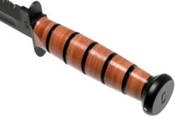 KA-BAR U.S. Army Knife 1219 Couteau à Lame Fixe Partiellement Dentelé, étui En Cuir -Victorinox Boutique KA1219 04 ka bar