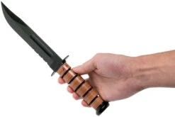 KA-BAR U.S. Army Knife 1219 Couteau à Lame Fixe Partiellement Dentelé, étui En Cuir -Victorinox Boutique KA1219 06 ka bar