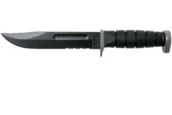 KA-BAR D2 Extreme Fighting Knife 1282, Serrated Blade, Kraton Handle, étui En Plastique