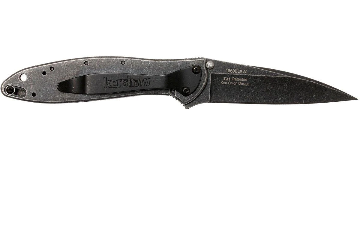 Kershaw Leek 1660BLKW Plain Edge, Noir 4 Kershaw Leek 1660BLKW Plain Edge, Noir – Image 2
