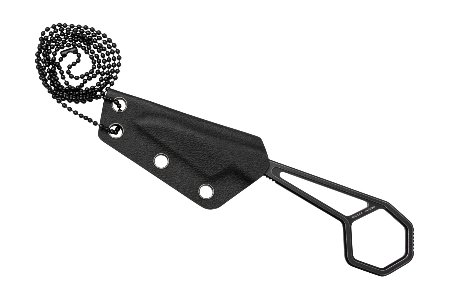 Kansept Hex G0001A4 Black Coating 14C28N, Couteau De Cou, Ostap Hel Design 6 Kansept Hex G0001A4 Black Coating 14C28N, Couteau De Cou, Ostap Hel Design – Image 4