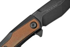 Kansept Kratos K1024A8 Black, Brown Micarta, Couteau De Poche, Ostap Hel Design -Victorinox Boutique KSK1024A8 05 kansept