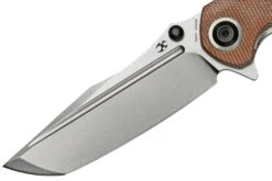 Kansept Pretatout T1032T1 Stonewashed Tanto 154CM, Brown Micarta Couteau De Poche, Kmaxrom Design -Victorinox Boutique KST1032T1 03 kansept