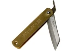 Higonokami Couteau De Poche 5 Cm HIGO75BRS, Acier Carbone SK, Laiton -Victorinox Boutique KT HIGO75BRS 04 higonokami