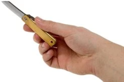Higonokami Couteau De Poche 5 Cm HIGO75BRS, Acier Carbone SK, Laiton -Victorinox Boutique KT HIGO75BRS 08 higonokami