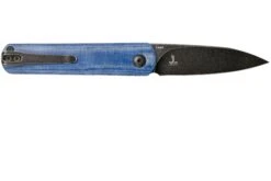 Kizer Feist V3499C2 Blackwashed 154CM, Denim Blue Micarta, Couteau De Poche, Justin Lundquist Design -Victorinox Boutique KZV3499C2 02 kizer