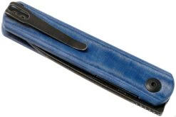 Kizer Feist V3499C2 Blackwashed 154CM, Denim Blue Micarta, Couteau De Poche, Justin Lundquist Design -Victorinox Boutique KZV3499C2 04 kizer