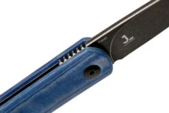 Kizer Feist V3499C2 Blackwashed 154CM, Denim Blue Micarta, Couteau De Poche, Justin Lundquist Design -Victorinox Boutique KZV3499C2 06 kizer