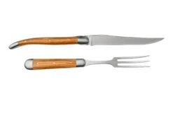 Forge De Laguiole Carving Set Olivewood, 1217INOLF17, Set à Trancher En Bois D'olivier -Victorinox Boutique LA1217INOLF17 02 forgedelaguiole