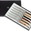 Forge De Laguiole, T62MINBOISSAT, Matifié Avec 6 Sortes De Bois -Victorinox Boutique LAT62MINBOISSAT 01 forge de laguiole steakmesset lat62minboissat 01