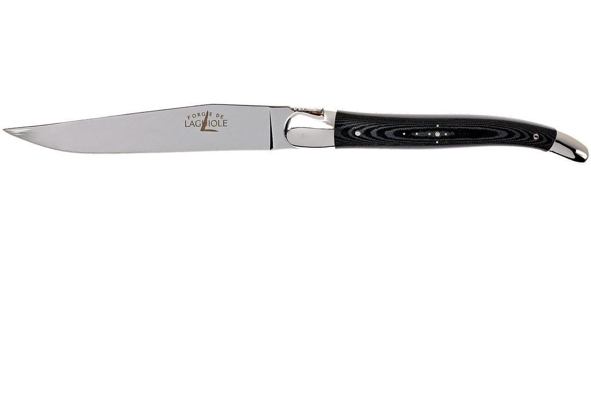 Forge De Laguiole, T62MINTCNOI, Set De Couteaux à Steak En Micarta 5 Forge De Laguiole, T62MINTCNOI, Set De Couteaux à Steak En Micarta – Image 3