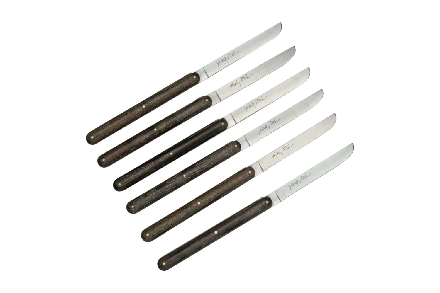 Forge De Laguiole Andrée Putman T6PUTMANFRD Set De 6 Couteaux De Table, Bois De Frêne 4 Forge De Laguiole Andrée Putman T6PUTMANFRD Set De 6 Couteaux De Table, Bois De Frêne – Image 2