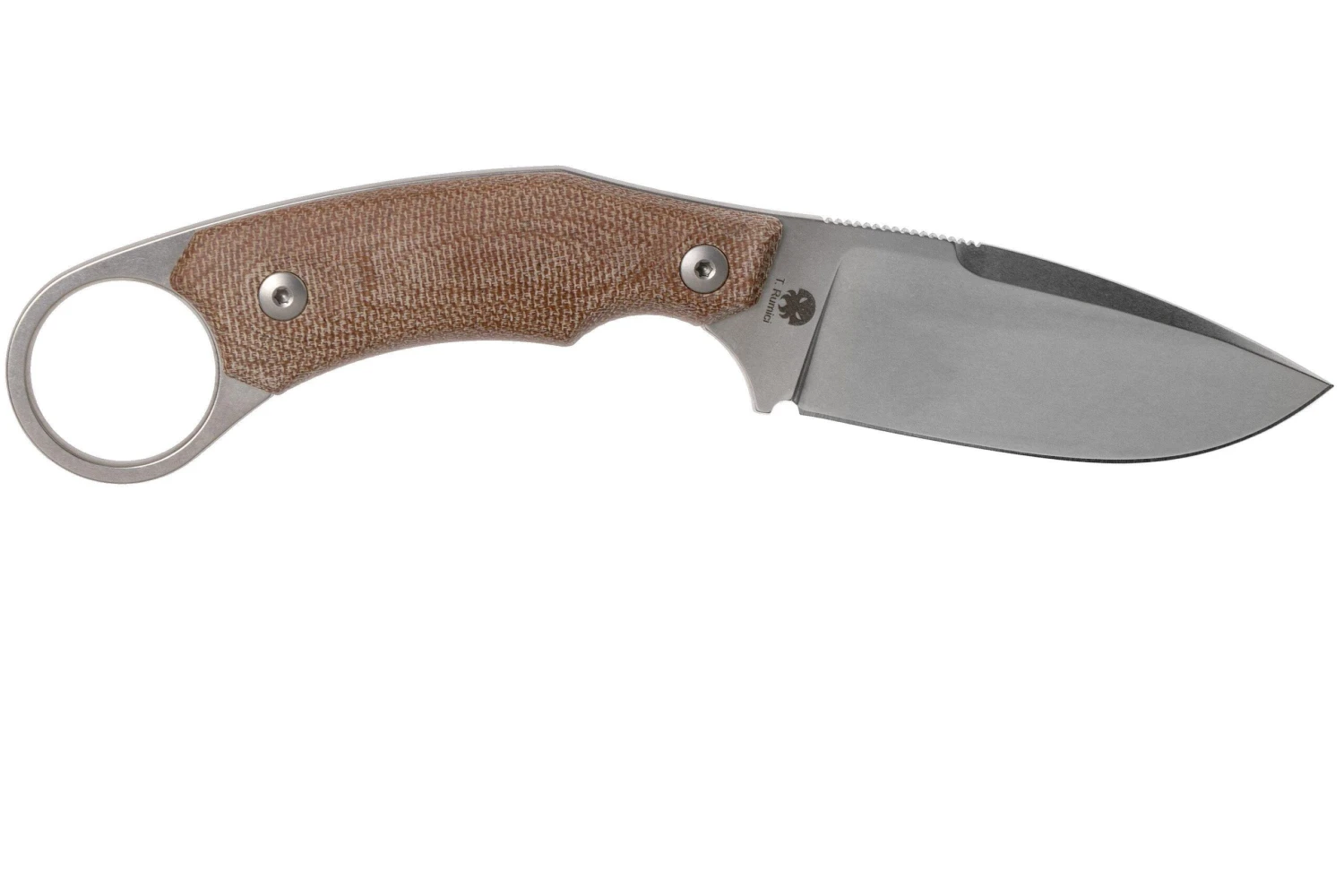 LionSteel H2 Drop Point CVN Natural Canvas Micarta Couteau Fixe, Tommaso Rumici Design 4 LionSteel H2 Drop Point CVN Natural Canvas Micarta Couteau Fixe, Tommaso Rumici Design – Image 2