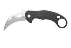 LionSteel L.E.One LE1-A-BS MagnaCut, Satin, Black Aluminium, Couteau De Poche Karambit