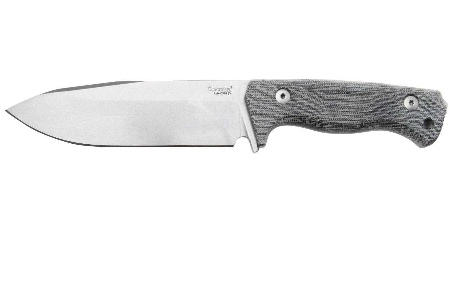 Lionsteel T6 Satin, Black Canvas Micarta T6-CVB Couteau Fixe 3 Lionsteel T6 Satin, Black Canvas Micarta T6-CVB Couteau Fixe