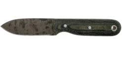 LT Wright Bushbaby HC, 1075, Matte Black Micarta, Leather Sheath, Couteau De Bushcraft