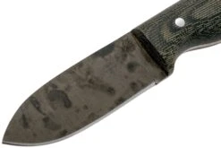 LT Wright Bushbaby HC, 1075, Matte Black Micarta, Leather Sheath, Couteau De Bushcraft -Victorinox Boutique LT BUBA BM LS 03 lt wright