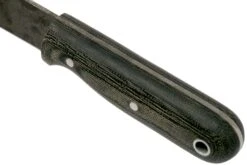 LT Wright Bushbaby HC, 1075, Matte Black Micarta, Leather Sheath, Couteau De Bushcraft -Victorinox Boutique LT BUBA BM LS 05 lt wright