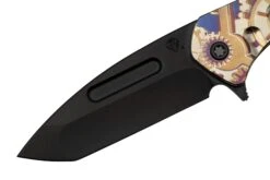 Medford Praetorian Slim Flipper S35VN PVD Tanto Blade, Bronze Steampunk Handle, Couteau De Poche -Victorinox Boutique MF 23 PSF 03 03 medford