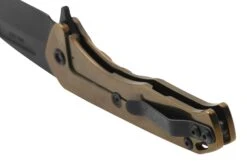 Medford Praetorian Slim Flipper S35VN PVD Tanto Blade, Bronze Steampunk Handle, Couteau De Poche -Victorinox Boutique MF 23 PSF 03 04 medford