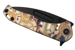 Medford Praetorian Slim Flipper S35VN PVD Tanto Blade, Bronze Steampunk Handle, Couteau De Poche -Victorinox Boutique MF 23 PSF 03 06 medford