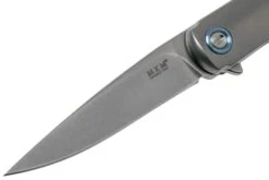 MKM Flame Drop FL01-TSW Sandblasted Titanium Couteau De Poche, Michael Zieba Design -Victorinox Boutique MMK FL01 TSW 03 mkm knives