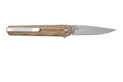 MKM Flame Light FL01L-NC Drop Blade, Natural Micarta, Couteau De Poche -Victorinox Boutique MMK FL01L NC 02 mkm
