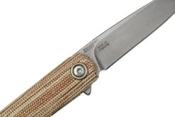 MKM Flame Light FL01L-NC Drop Blade, Natural Micarta, Couteau De Poche -Victorinox Boutique MMK FL01L NC 05 mkm