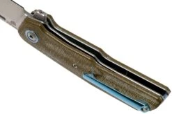 MKM Clap LS01-GC Green Canvas Micarta Couteau De Poche, Bob Terzuola Design -Victorinox Boutique MMK LS01 GC 05 mkm knives