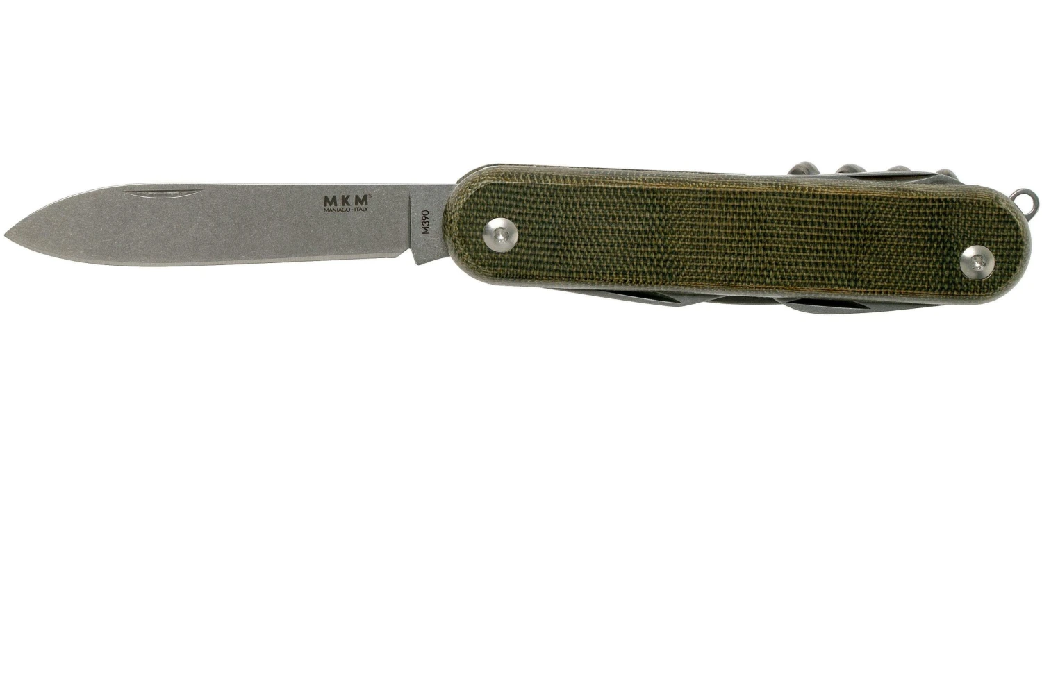 MKM Malga 6 Green Canvas Micarta MP06-GC Couteau De Poche 5 MKM Malga 6 Green Canvas Micarta MP06-GC Couteau De Poche – Image 3