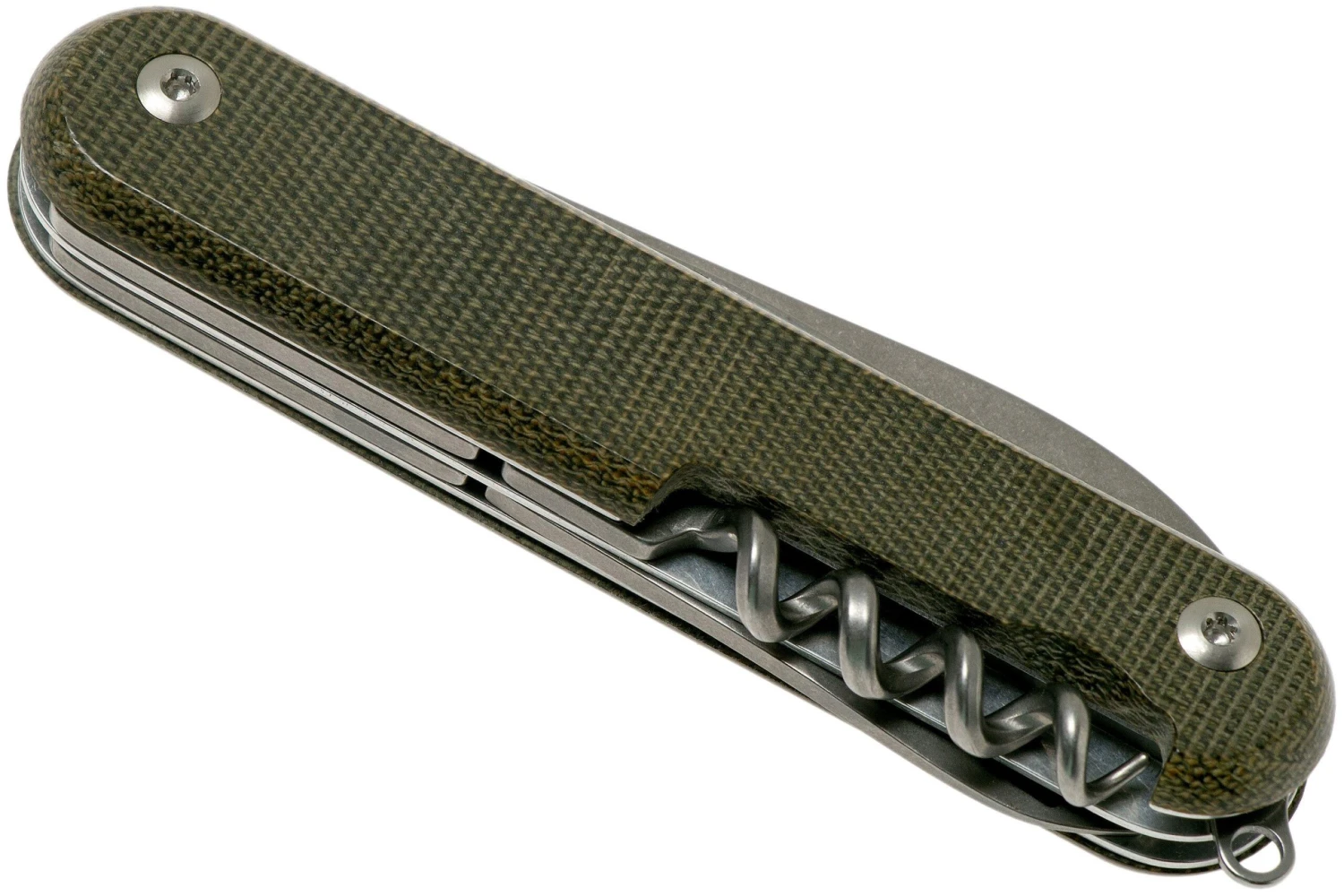 MKM Malga 6 Green Canvas Micarta MP06-GC Couteau De Poche 6 MKM Malga 6 Green Canvas Micarta MP06-GC Couteau De Poche – Image 4